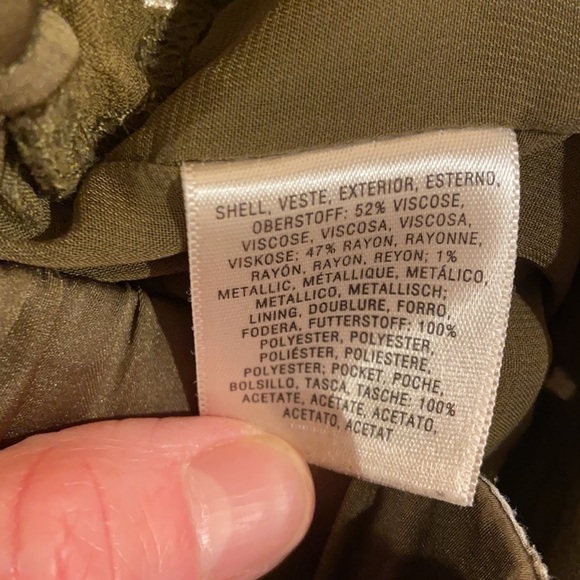 Elevenses Goldform Olive Skinny Crop Pull On Pants Size 2 - Picture 11 of 13